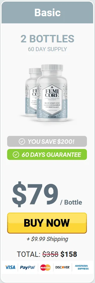 FemiCore 1 bottle pricing — 30 day supply